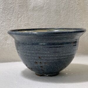 Studio Glazed Art Pottery Handmade Colander Berry Bowl Strainer Stoneware‎